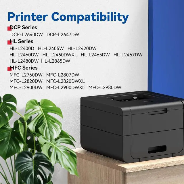 Alt view image 2 of 6 - TN830XL Toner Compatible for Brother Printer TN830XL TN830 Cartridge 4-Pack | Replacement for Brother DCP-L2640DW HL-L2460DW HL-L2405W HL-L2480DW HL-L2420DW MFC-L2820DW MFC-L2900DW Printer (With Chip)