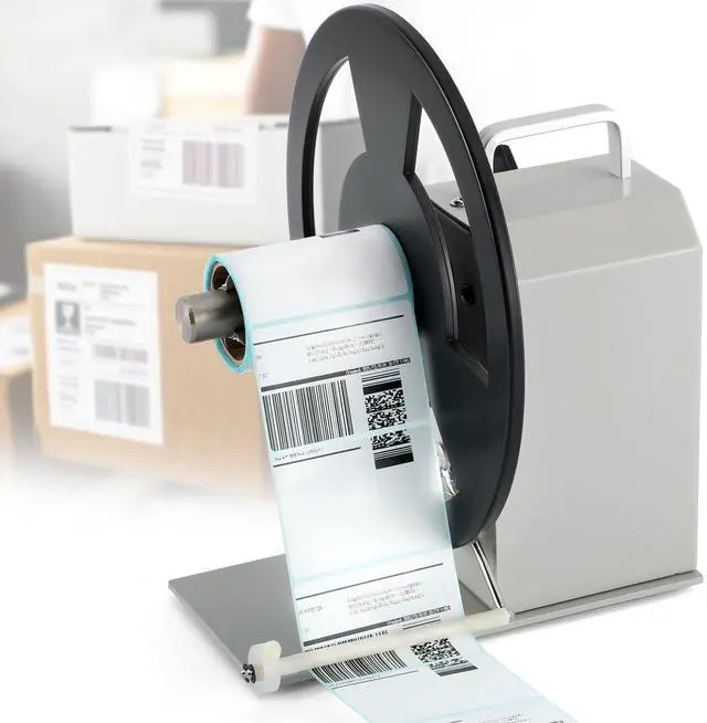 Main image of Automatic Label Rewinder, Speed-Adjustable Sticker Rewinder, Bidirectional Label Rewinding Machine, Synchronized with Printer, 1"/1.5"/3" Core Holder, Width 3.54"
