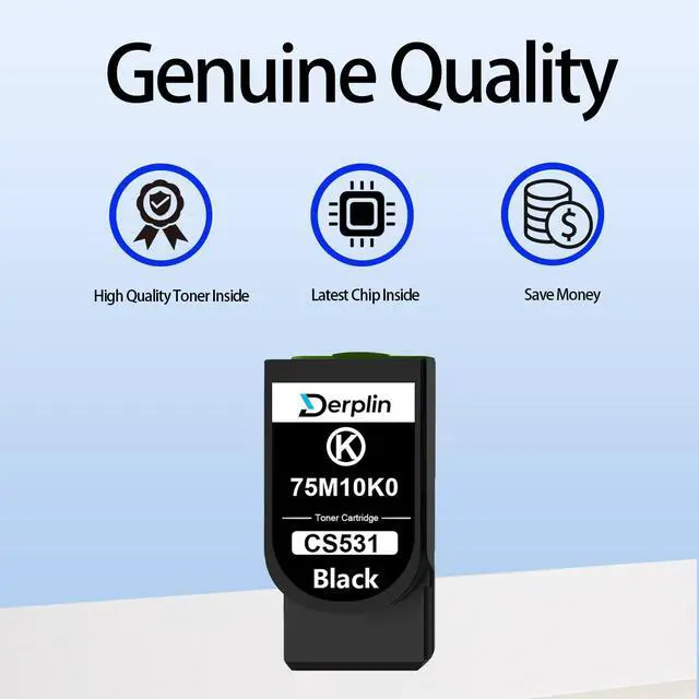 Alt view image 3 of 6 - 75M10K0 Toner Cartridge Use for CS531 CS531dw CX532 CX532adwe CS632 CS632dwe CX635 CX635adwe Printers (1 Black)