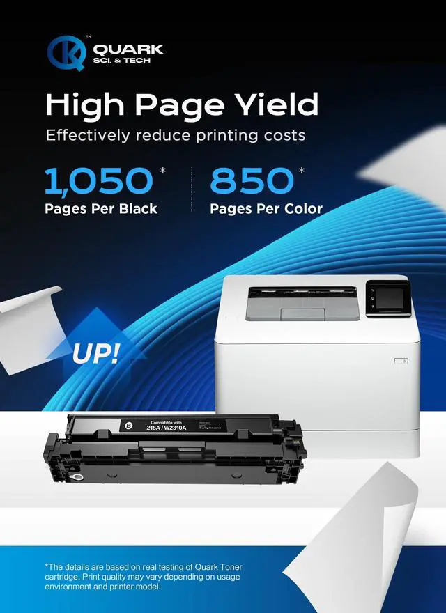 Alt view image 2 of 7 - 215A Toner Cartridges 4-Pack (with Chip) High Yield Compatible with HP 215A | W2310A W2311A W2312A W2313A Compatible with HP Color LaserJet Pro MFP M182nw M183fw M183n M155a M155nw M155dw (BK/C/M/Y)