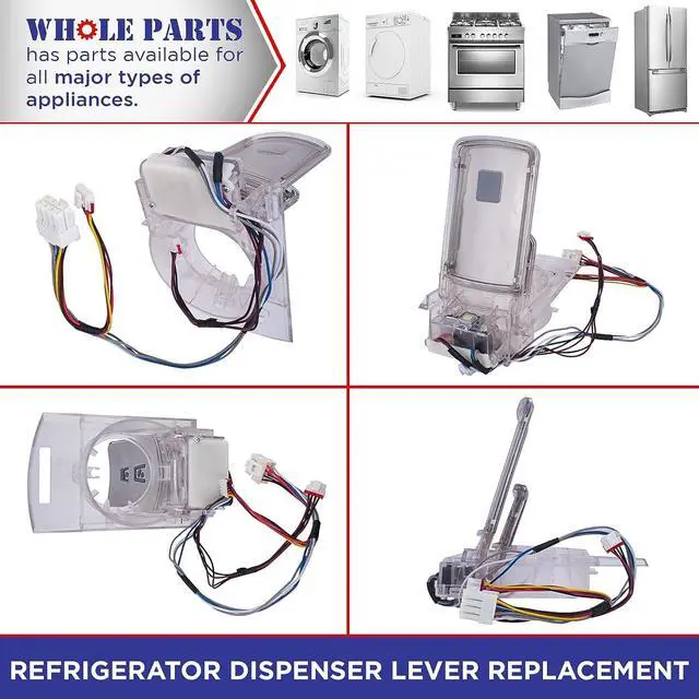Alt view image 5 of 7 - Upgraded Refrigerator Door Water & Ice Dispenser Lever Paddle Part# DA97-08519A - Replacement & Compatible with Some Samsung Refrigerators