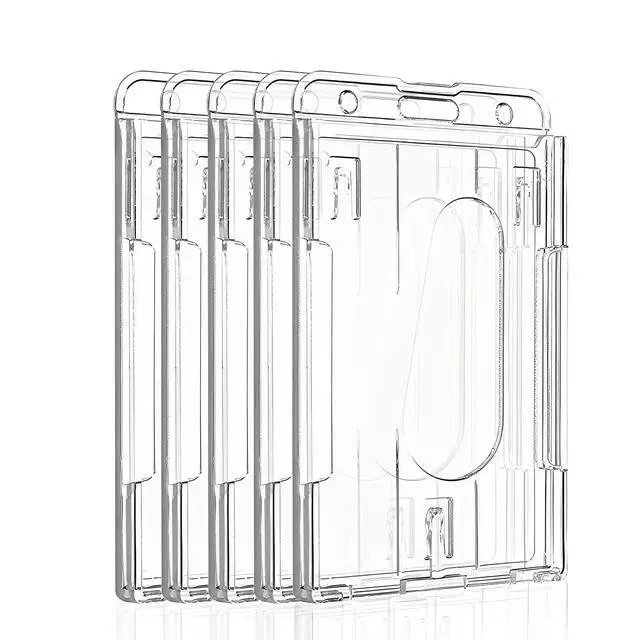 Alt view image 7 of 7 - 50sets Hard ID Card Badge Holder for Keyring Clip Retractable Lanyard Fuel Gas Petroleum (50)