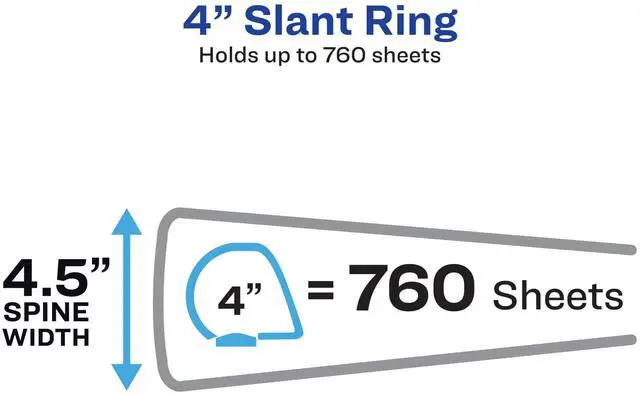 Alt view image 3 of 7 - Heavy Duty View 3 Ring Binder, 4" One Touch Slant Ring, Holds 8.5" x 11" Paper, 2 White Binders (79875)