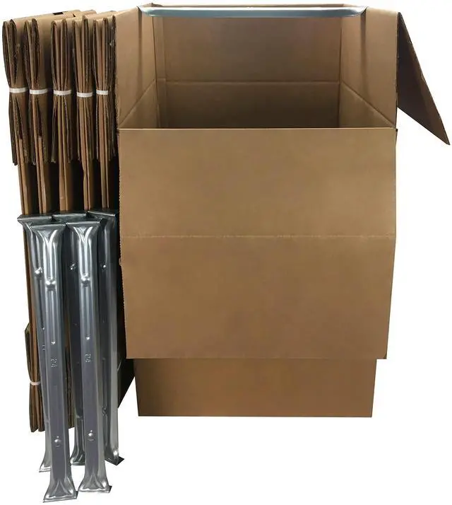 Main image of Shorty Space Saving Wardrobe Moving Boxes (Bundle of 6) 20 x 20 x 34 Moving Boxes, corrugated