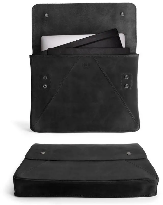 Main image of Leather Document Holder XL, Premium Leather Portfolio for Men, Padfolio/Folio, Professional Resume Folder/Binder, Stylish Legal Pad Holder for Office and Business (Charcoal Black)