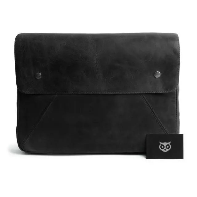 Alt view image 5 of 5 - Leather Document Holder XL, Premium Leather Portfolio for Men, Padfolio/Folio, Professional Resume Folder/Binder, Stylish Legal Pad Holder for Office and Business (Charcoal Black)