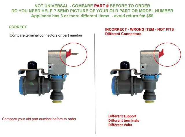 Alt view image 5 of 7 - CK900135 Refrigerator Ice Maker Water Valve Compatible with Uline 80-54356-00