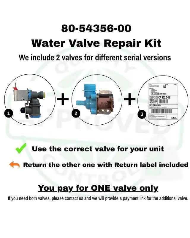 Alt view image 4 of 7 - CK900135 Refrigerator Ice Maker Water Valve Compatible with Uline 80-54356-00