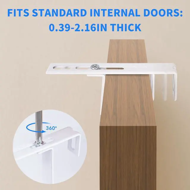 Alt view image 5 of 7 - 36"x24" Magnetic Whiteboard & Cork Board Combo for Door No-Drill Adjustable Hooks, Dry Erase & Pin Board for Home, Office, Dorm, Cubicle, and Small Spaces