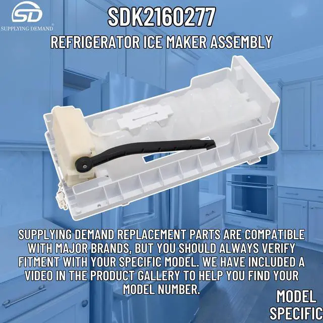 Alt view image 4 of 7 - K2160277 B01521302 Refrigerator Ice Maker Assembly Replacement