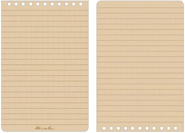 Alt view image 2 of 7 - Weatherproof 4" x 6" Top Spiral Notebook Kit: Tan Cordura Fabric Cover, 4" x 6" Tan Notebook, and an Weatherproof Pen (No. 946T-KIT)
