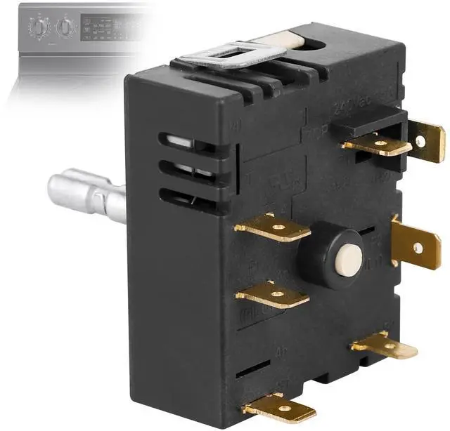 Main image of DG44-01006A Dual Burner Infinite Switch Compatible with Samsung Samsung Stove Parts PER001-12 D PER001-02 D,NE58F9500SS, 3282716,AP5800762,PS8764900, EAP8764900, Regulator for Surface Element Control