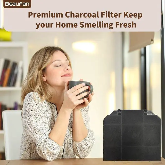 Alt view image 5 of 6 - 2 Pack Charcoal Filters Replacement for GE JXCF71 Range Hood Models PVW7301SJ1SS, PVW7361EJ1ES, PVW7361SJ1SS, CVW73012M1SS, CVW73013M1DS, CVW73014M1WM, CVW73612M1SS, CVW73613M1DS, CVW73614M1WM