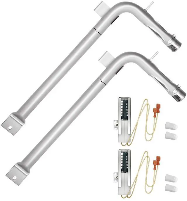 Main image of 2-Pack PB050012 Stainless Steel 17" Oven Burner Tube PB040001 Igniter Replacement for Viking Range/Appliance - Compatible with EVGIC305, VGIC365, VGRC605, VGSS480, VGIC367, VGSS300 Gas Burners