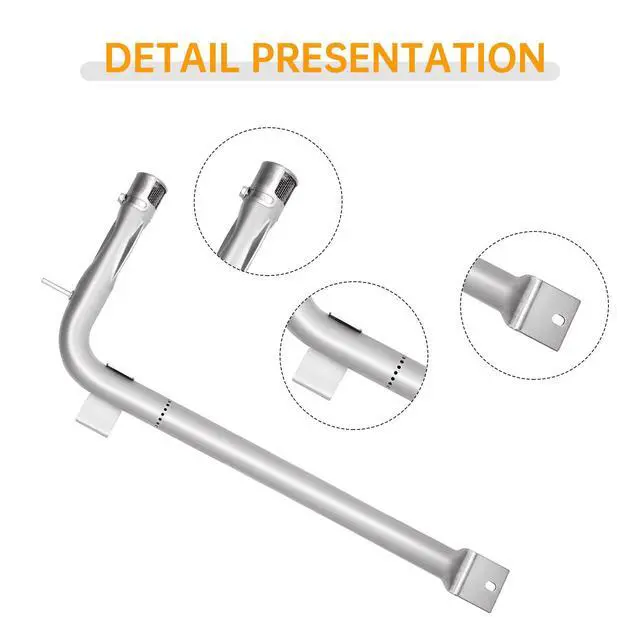 Alt view image 2 of 7 - 2-Pack PB050012 Stainless Steel 17" Oven Burner Tube PB040001 Igniter Replacement for Viking Range/Appliance - Compatible with EVGIC305, VGIC365, VGRC605, VGSS480, VGIC367, VGSS300 Gas Burners