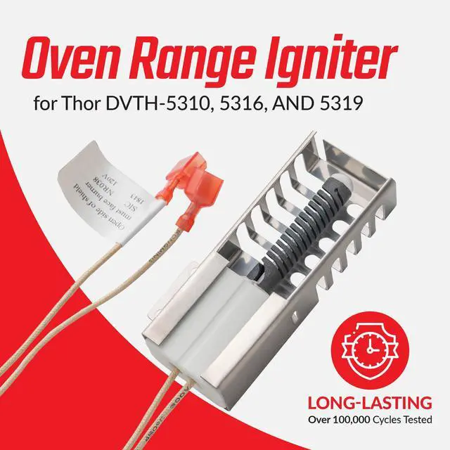 Alt view image 7 of 7 - Compatible With DVTH-5310, NX58h5600SS, WB13K21 Gas Range Oven Igniter - (NR038KX) Premium Oven Igniter Replacement Oven Igniter & Electric Gas Stove in THOR, LRG and HRG Series by Surface Igniter
