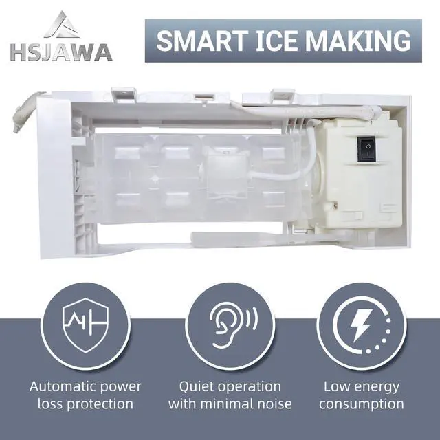 Alt view image 5 of 7 - W11546935 Refrigerator Ice Maker with 5-Pin Male Connector W11359448 Ice Maker Assembly Fits for Whirlpool Amana Kenmore Replaces W11700250 W11633658