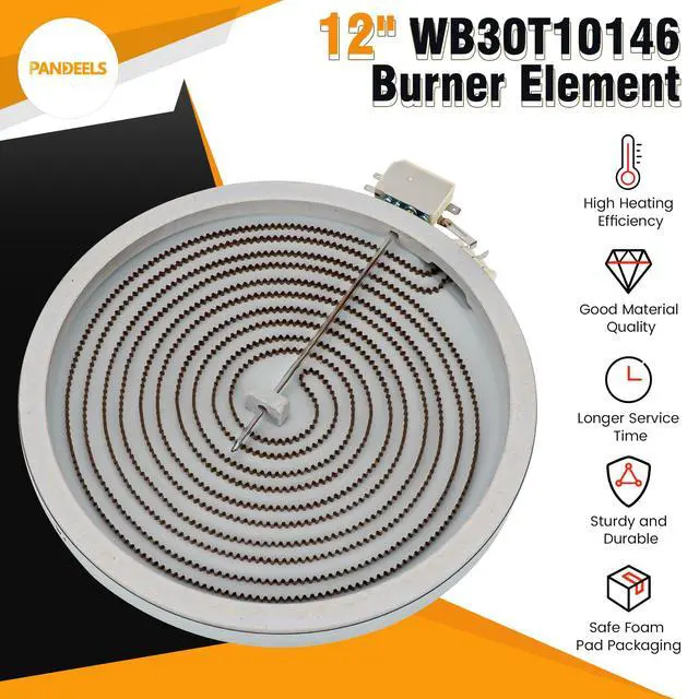 Alt view image 5 of 7 - WB30T10146 Top Burner Element Electric Range Dual Surface by | 12" Radiant Heating,Compatible with GE Stove Parts Replace 1556233, AP4484423, PS2370249, EAP2370249