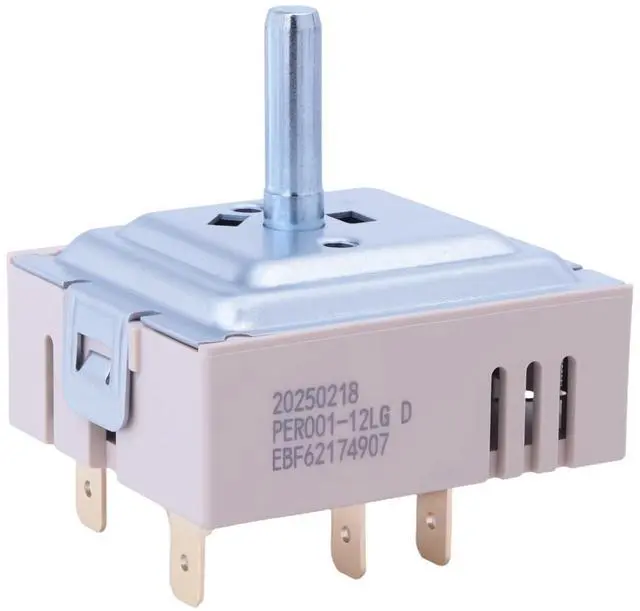 Main image of PER001-12LG D EBF62174907 Surface Element Control Switch, Replacement Burner Infinite Switch for LG Electric Range, Compatible with EBF62174902 EBF62174904