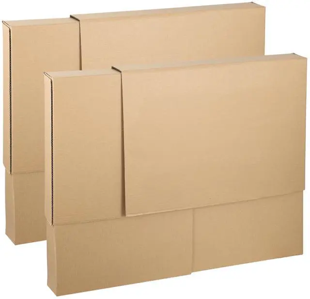 Main image of 2 Sets TV Moving Box Adjustable Up to 62" TVPicture/Paint/Mirror moving Boxes for Protecting Screen,Cardboard, nclude 2 Large Case Flat Screen TV Cover, Adjustable up to 40-in x 60-in x 4-in