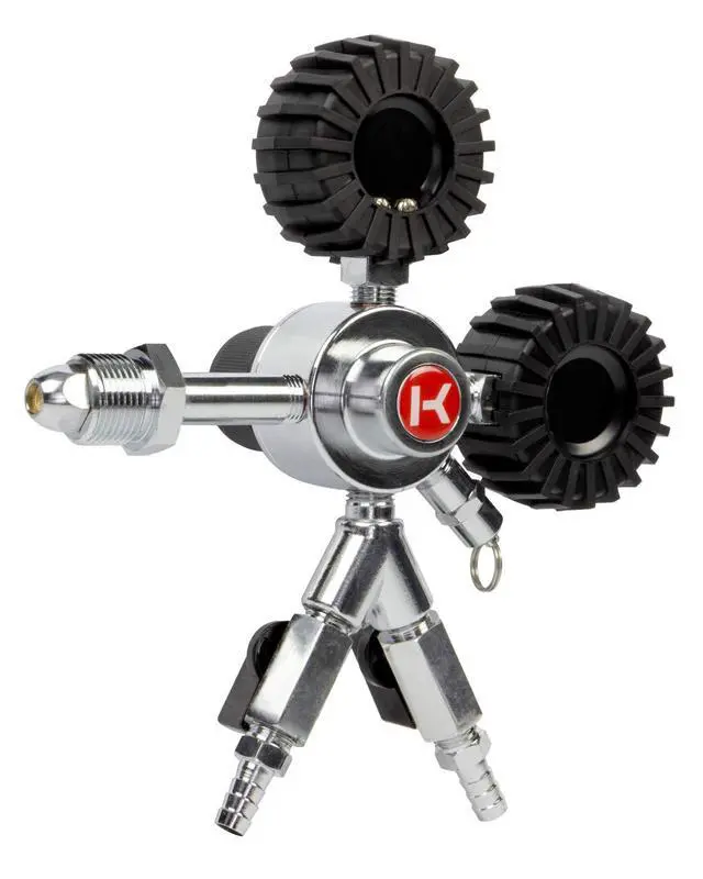 Alt view image 4 of 7 - Premium Commercial Grade Dual Gauge Two Product Nitrogen Kegerator Regulator