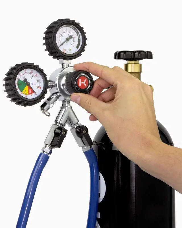 Alt view image 5 of 7 - Premium Commercial Grade Dual Gauge Two Product Nitrogen Kegerator Regulator
