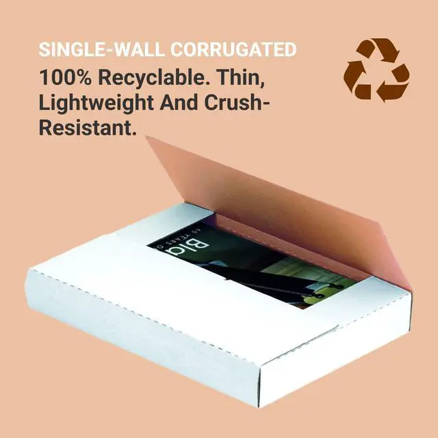 Alt view image 2 of 6 - Shipping Boxes Medium 12.5"L x 12.5"W x 1"H 50-Pack - Corrugated Cardboard Box for Moving, Mailing, Packing, Packaging and Storage