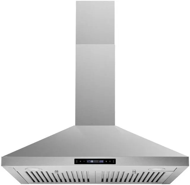 Main image of Wall Mount Range Hood 30 inch, 900 CFM, Ducted/Ductless Convertible, Stainless Steel Kitchen Vent Hood with 3-Speed Fan and LED Lights, Gesture & Touch Controls, Charcoal Filters Included
