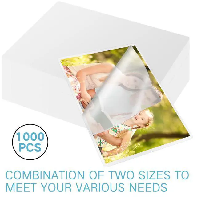 Alt view image 5 of 7 - 1000 Pcs Laminating Sheets Bulk 8.6 x 12 Inch Clear Lamination Sheets 4 Mil Lamination Pouches Thermal Lamination Paper Hold Sheet Clear Letter Size Sheets Home Office Supplies