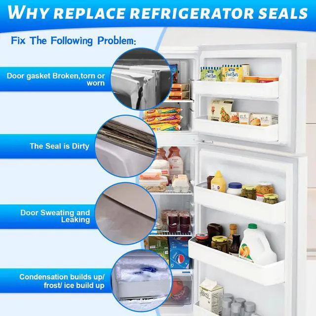 Alt view image 7 of 7 - Upgraded 28.74"x17.91" 242193203 Refrigerator Freezer Door Gasket.Replacement Part Compatible with Frigidaire Kenmore and Crosley 3513462 AP5806624 PS9492371 EAP9492371 Freezer Door Seal Gray