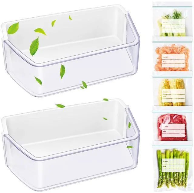 Main image of (2 PACK) UPGRADED DA97-17255A Refrigerator Door Shelf Bin Replacement Compatible with Samsung Refrigerator Door Shelf Right Replacement Parts RF265BEAESG, RF265BEAESR, PS12591479 Door Shelves