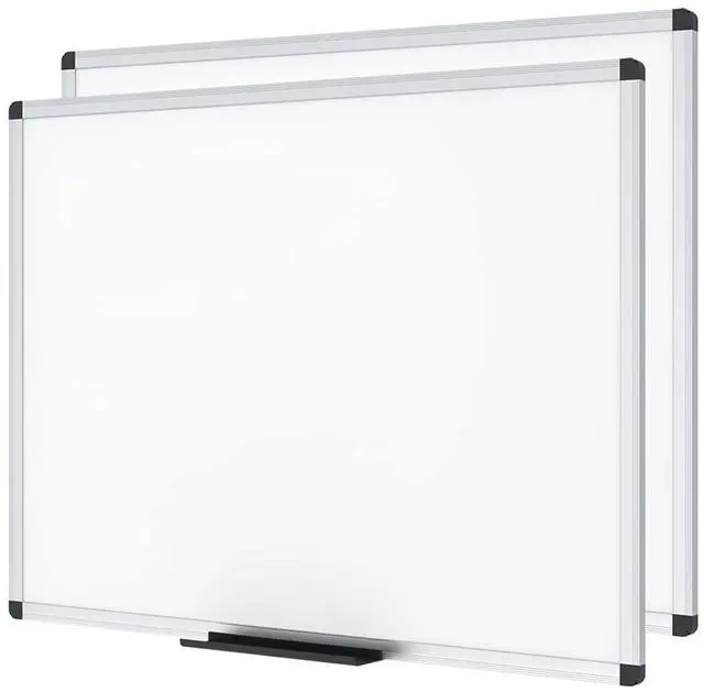 Main image of Dry Erase Board, 36 x 24 Inches, 2 Pack, Wall Mounted Whiteboard | 3' x 2', Aluminum Frame, with Marker Tray, for School Office and Home