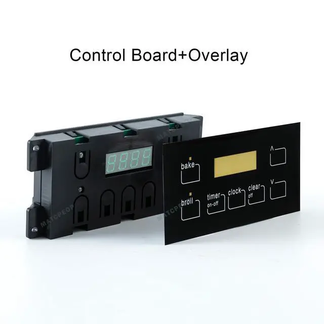 Alt view image 3 of 5 - 316455520 Gas Range Control Board Clock(Include Overlay), Range Oven Control Board Compatible with Frigidaire 7 Button Control Board Clock