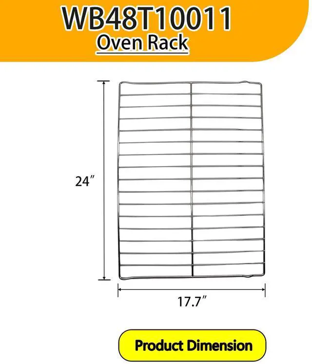 Alt view image 2 of 6 - WB48T10011 Oven Rack for Range GE, Ken-More Oven 261083, AP2031155, EAP249581, PS249581, 24" x 17.7", 2 pk