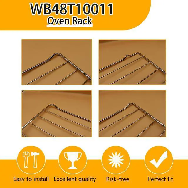 Alt view image 3 of 6 - WB48T10011 Oven Rack for Range GE, Ken-More Oven 261083, AP2031155, EAP249581, PS249581, 24" x 17.7", 2 pk
