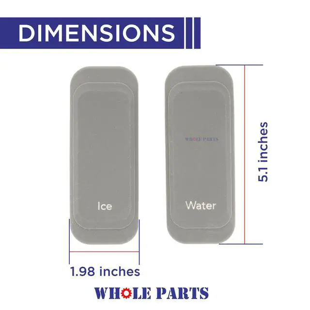 Alt view image 2 of 7 - Upgraded Refrigerator Dispenser Actuator Pad Part# W10133606 - Replacement & Compatible with Some Whirlpool, Jenn Air and Kitchen Aid Refrigerators
