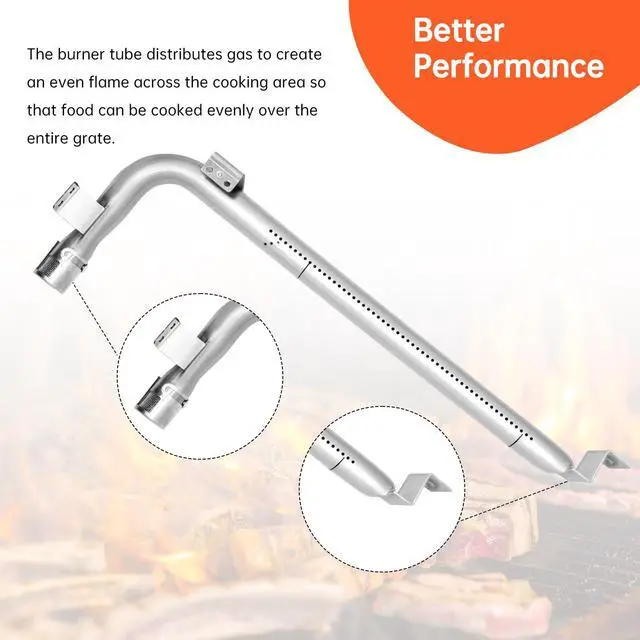 Alt view image 3 of 7 - Upgraded 1 PACK Stainless Steel WB16K10035 Genuine Oven Burner Tube with 1 PACK Igniter Kit for GE Gas Oven Replacement Parts