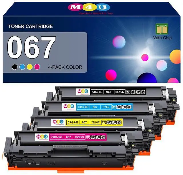 Main image of 067 Toner Cartridge Set 4 Pack Compatible for 067 067H | for Color ImageCLASS LBP632Cdw LBP633Cdw MF653Cdw MF654Cdw(Black Cyan Magenta Yellow)
