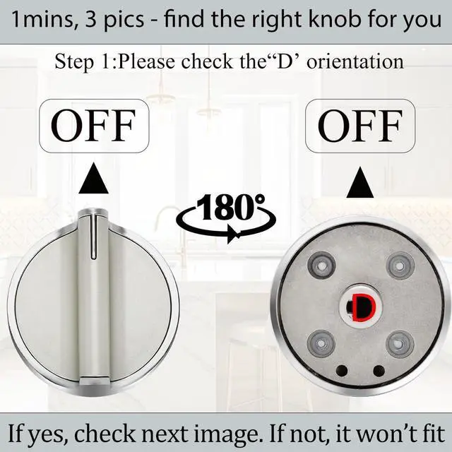 Alt view image 2 of 7 - W10698166 knobs for Whirlpool WCG51US0DS00 WCG97US0DS00 WCG75US0DS00 | WCGK7536PS WCG51US6DS00 WCG97US6DS00 WCG51US0DW00 WCG51US6DW00 WCG51US0DB00 WCG51US6DB00 WCG75US0DB00 Gas Stove Knob