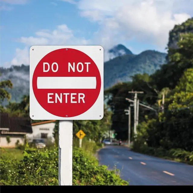 Alt view image 6 of 7 - 2 Pack Large 30x30 Do Not Enter Sign for Outdoor, Metal Reflective | R5-1, MUTCD Compliant, 80 Mil Aluminum, Rust-Free, Weatherproof