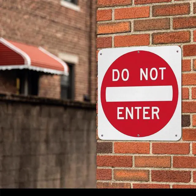 Alt view image 5 of 7 - 2 Pack Large 30x30 Do Not Enter Sign for Outdoor, Metal Reflective | R5-1, MUTCD Compliant, 80 Mil Aluminum, Rust-Free, Weatherproof