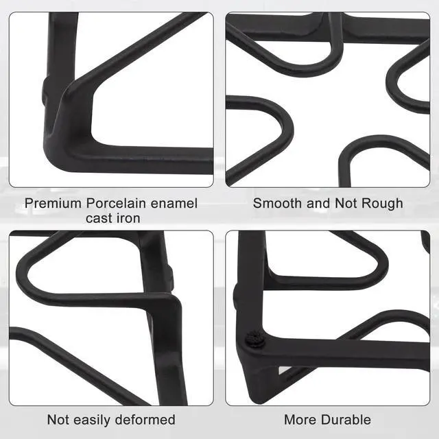 Alt view image 4 of 7 - WB31K10034 Gas Stove Grates Replacement Compatible with For GE Burner Grate Stove Parts General Electric Gas Range Parts Stove Surface Top Grate Cast Iron Rack (4Pack)