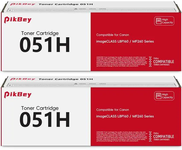 Main image of 051H High-Yield Black Toner Cartridge 2-Pack Replacement for Canon 051H Toner Cartridges for imageCLASS MF264dw, MF267dw, MF269dw, LBP162dw Printer (2168C001/2169C001)