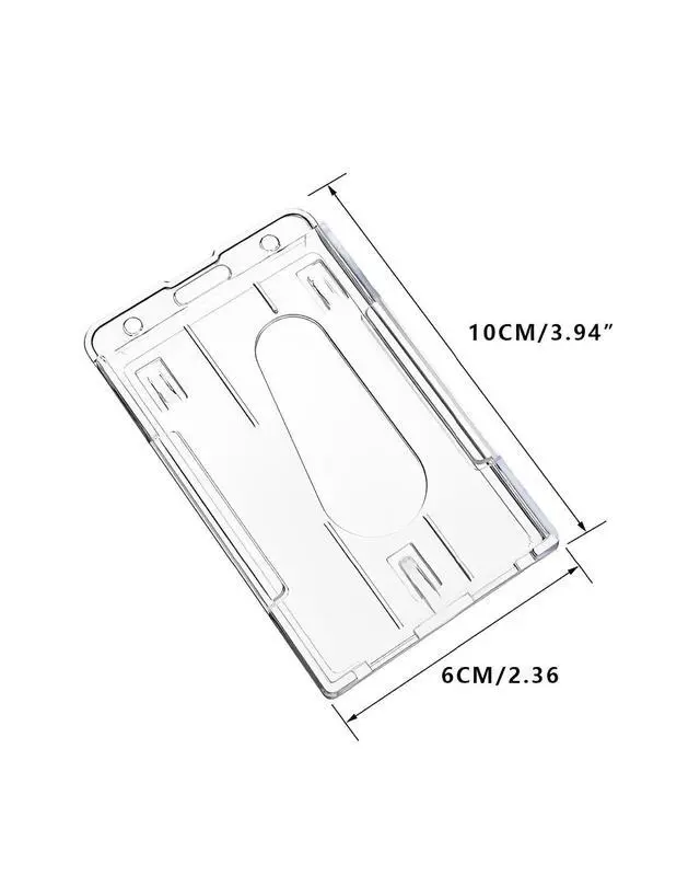 Alt view image 2 of 7 - 50sets Hard ID Card Badge Holder for Keyring Clip Retractable Lanyard Fuel Gas Petroleum (50)