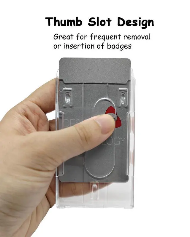 Alt view image 3 of 7 - 50sets Hard ID Card Badge Holder for Keyring Clip Retractable Lanyard Fuel Gas Petroleum (50)