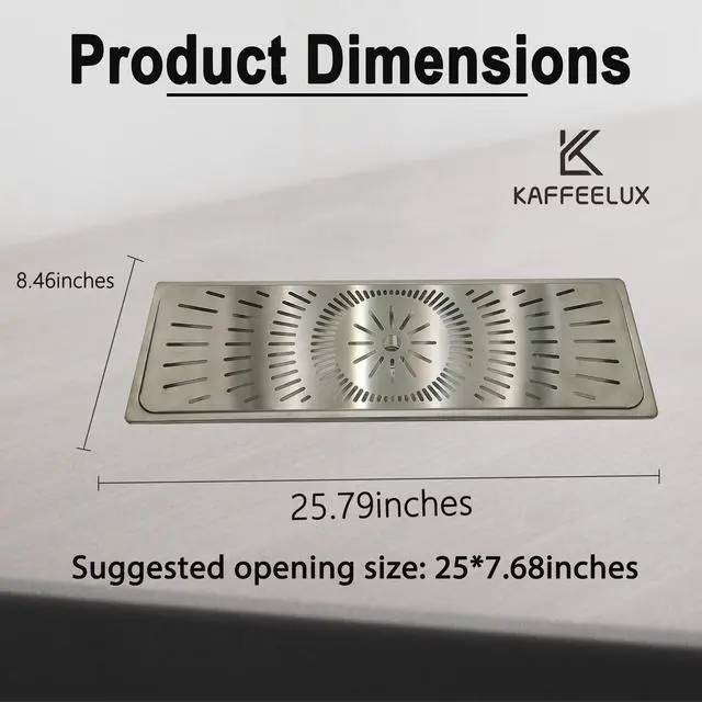Alt view image 2 of 7 - Stainless Steel Drip Tray - Perfect for Homes, Clubs, Bars, Cafes, Restaurants, Hotels, Or Commercial Use - Easy to Clean(8.5 * 25.8inch)