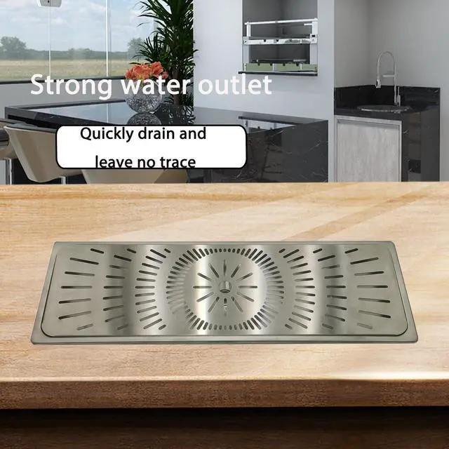 Alt view image 6 of 7 - Stainless Steel Drip Tray - Perfect for Homes, Clubs, Bars, Cafes, Restaurants, Hotels, Or Commercial Use - Easy to Clean(8.5 * 25.8inch)