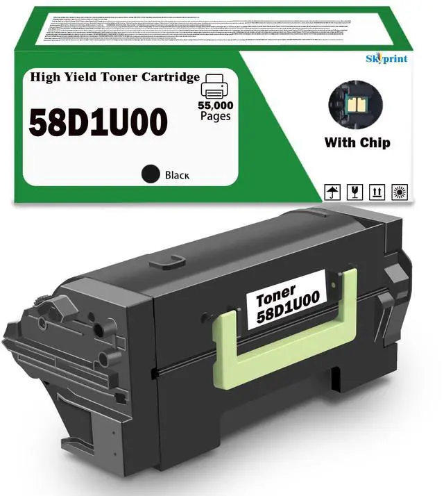 Main image of 58D1U00 Black Ultra High Yield Toner Cartridge 58D1U00 58D1U0E | Campatible with Lexmark 58D1U00 58D1U0E Black Toner Work for Lexmark MS823 MS725 MS825 MS826 MX722 MX725 MX822 Printer