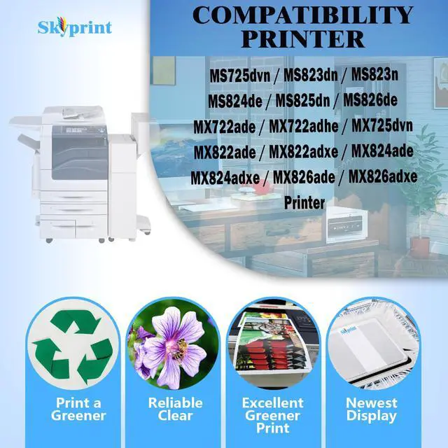 Alt view image 2 of 5 - 58D1H00 Black High Yield Toner Cartridge (15,000 Pages) 58D1H00 | Compatible with Lexmark 58D1H00 Toner for MS725 MS821 MS822 MS823 MS824 MS825 MS826 MX721 MX722 MX725 MX822 MX824 Printer