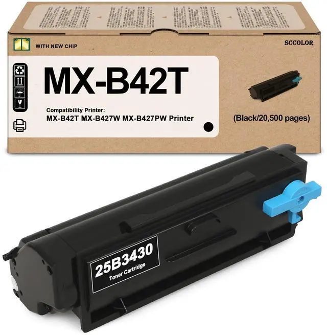 Main image of MX-B42T Toner Cartridge Compatible MX-B42T 25B3430 Black Toner Cartridge Replacement for Sharp MX-B42T MX-B427W MX-B427PW Laser Printer (20,500 Pages High Yield)